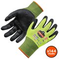 Proflex By Ergodyne Coated CR Gloves 7022, A2, ANSI, 144 Pairs, Lime, Size, 2XL, 144PK 17876